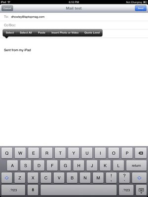 Cách chèn ảnh/video vào Mail trong iOS 6 
