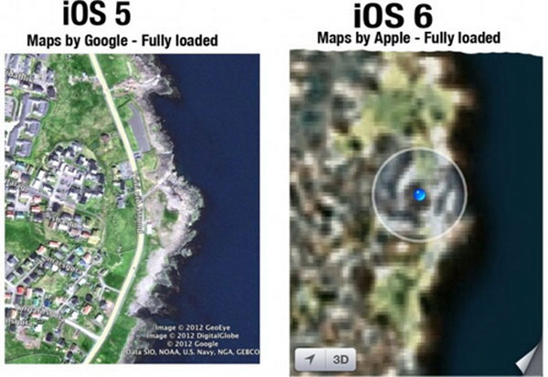 iOS6: bản đồ số Apple Maps còn quá nhiều lỗi