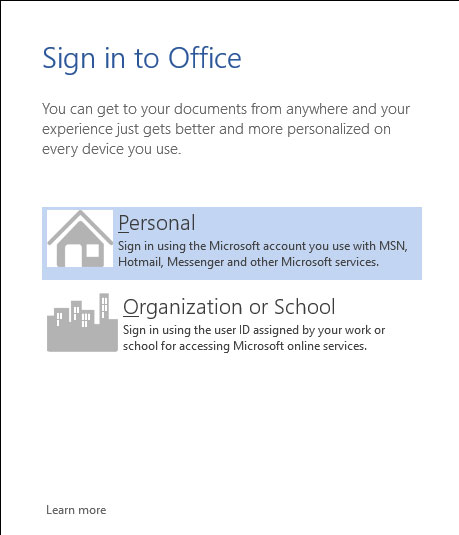 Hướng dẫn bổ sung và sử dụng nhiều tài khoản trên MS Office 2013