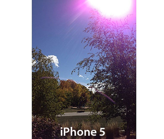 iPhone 5 dính thêm lỗi chụp ảnh có ánh tím