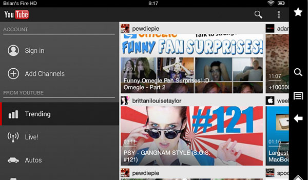 Hướng dẫn cài đặt YouTube trên Kindle Fire HD