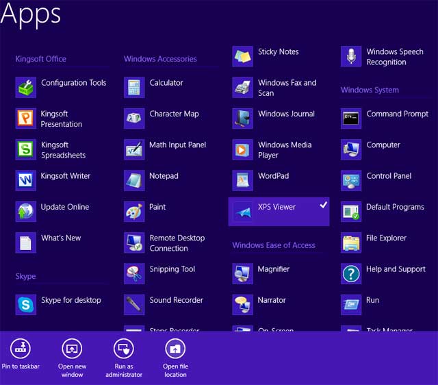 Một số thủ thuật tùy biến All Apps trong Windows 8