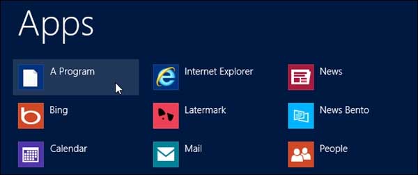 Một số thủ thuật tùy biến All Apps trong Windows 8