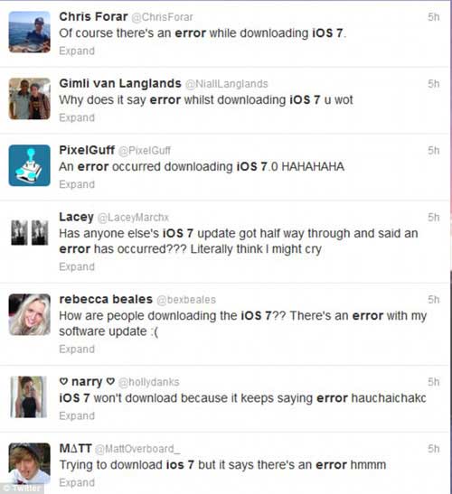 Phải làm gì nếu gặp sự cố khi cài đặt iOS 7?