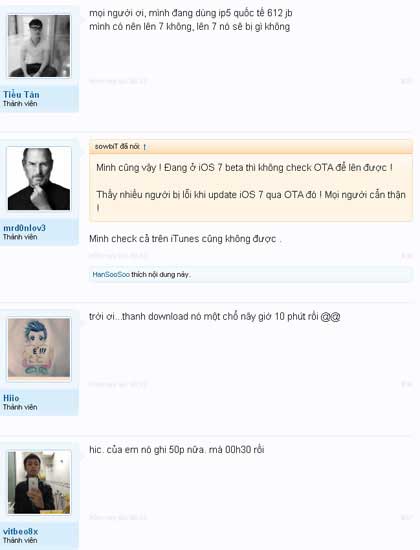 Phải làm gì nếu gặp sự cố khi cài đặt iOS 7?