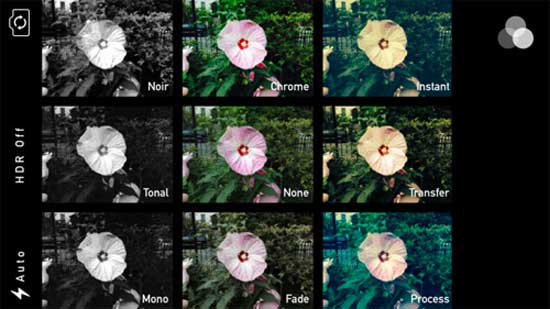 Chọn một bộ lọc Cách dùng ứng dụng camera trong iOS 7