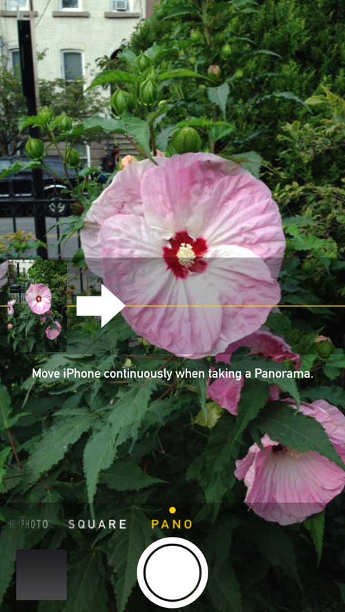 Chuyển sang chế độ Panorama (toàn cảnh) Cách dùng ứng dụng camera trong iOS 7