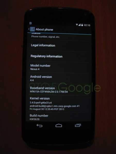 Thông tin về điện thoại Chiêm ngưỡng giao diện mới của Android 4.4 KitKat