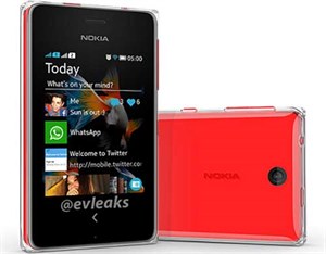 Nokia Asha 500 kết hợp giữa kính và nhựa polycarbonate