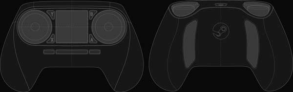 Chính giữa chiếc tay cầm là một màn hình cảm ứng chia làm 4 phần Valve ra mắt tay cầm chơi game Steam Controller