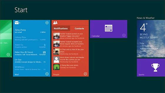 Windows 9 hỗ trợ Live Tile  Windows 9 hỗ trợ Live Tile động và trung tâm thông báo?