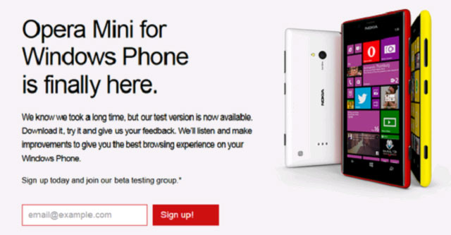 Opera Mini Chính Thức Có Mặt Trên Windows Phone Quantrimang Opera Mini Chính Thức Có Mặt Trên
