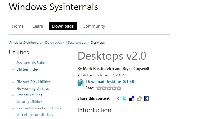 Công cụ Desktops Dùng thử tính năng Desktop ẩn của Windows 9 trên Windows 7 và 8