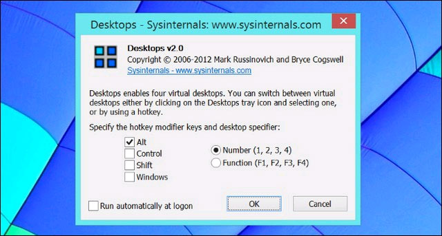 Màn hình điều khiển của Desktops Dùng thử tính năng Desktop ẩn của Windows 9 trên Windows 7 và 8