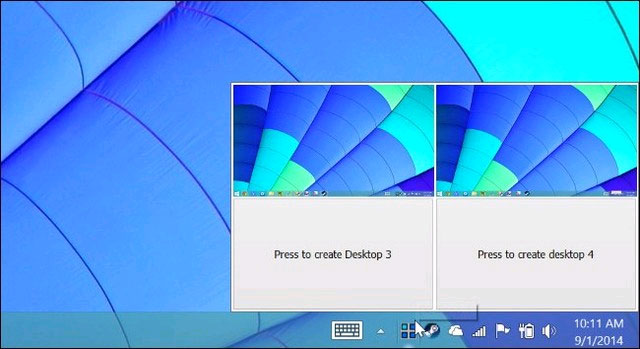 Thiết lập điều khiển trên Desktops Dùng thử tính năng Desktop ẩn của Windows 9 trên Windows 7 và 8