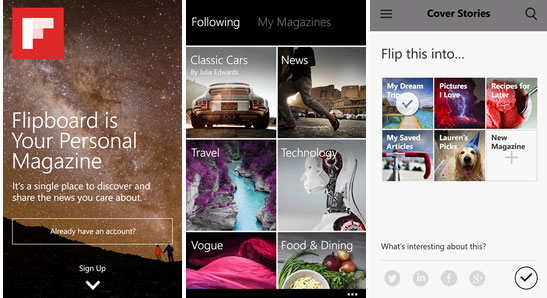 Flipboard có mặt trên Windows Phone