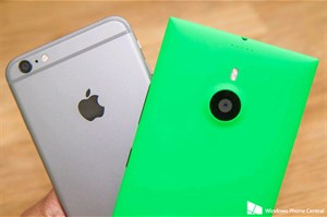 Kích thước của iPhone 6 Plus vs Lumia 1520