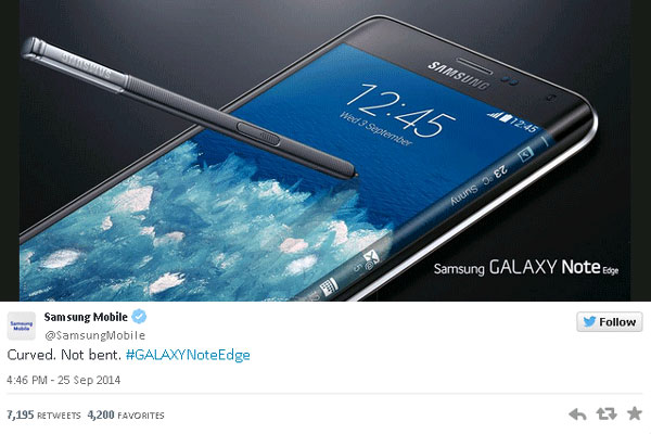 Samsung buông lời chế nhạo Apple vụ iPhone bị bẻ cong