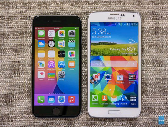 iPhone 6 với Galaxy S5 So sánh thử tốc độ Samsung Galaxy S5 và iPhone 6