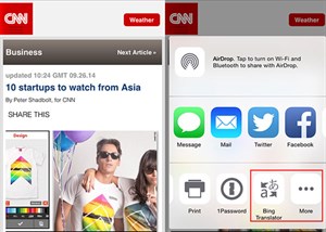 iOS 8: Làm thế nào để dịch toàn bộ trang web trong Safari