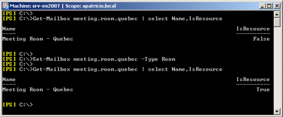Hình 14: Chuyển đổi một mailbox thường sang Resource mailbox