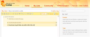 Microsoft Listas - "Sổ tay" trực tuyến dạng Wiki