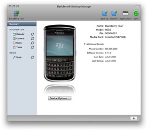 RIM ra mắt phần mềm đồng bộ BlackBerry với Mac 