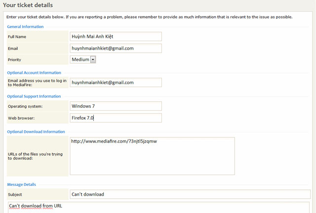 Khắc phục lỗi download trên Mediafire 