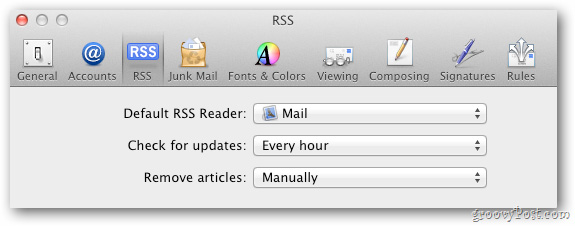 Kết hợp RSS Feed với Mail trong Mac OS X Lion