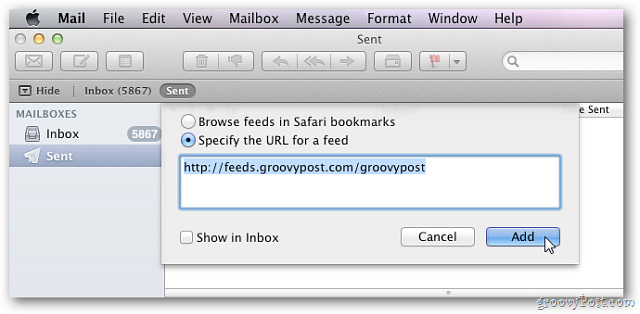 Kết hợp RSS Feed với Mail trong Mac OS X Lion