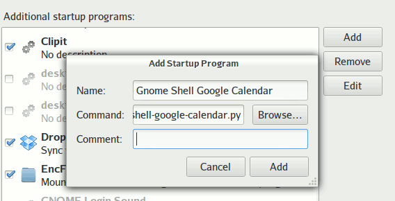 Tích hợp Google Calendar vào Gnome Shell
