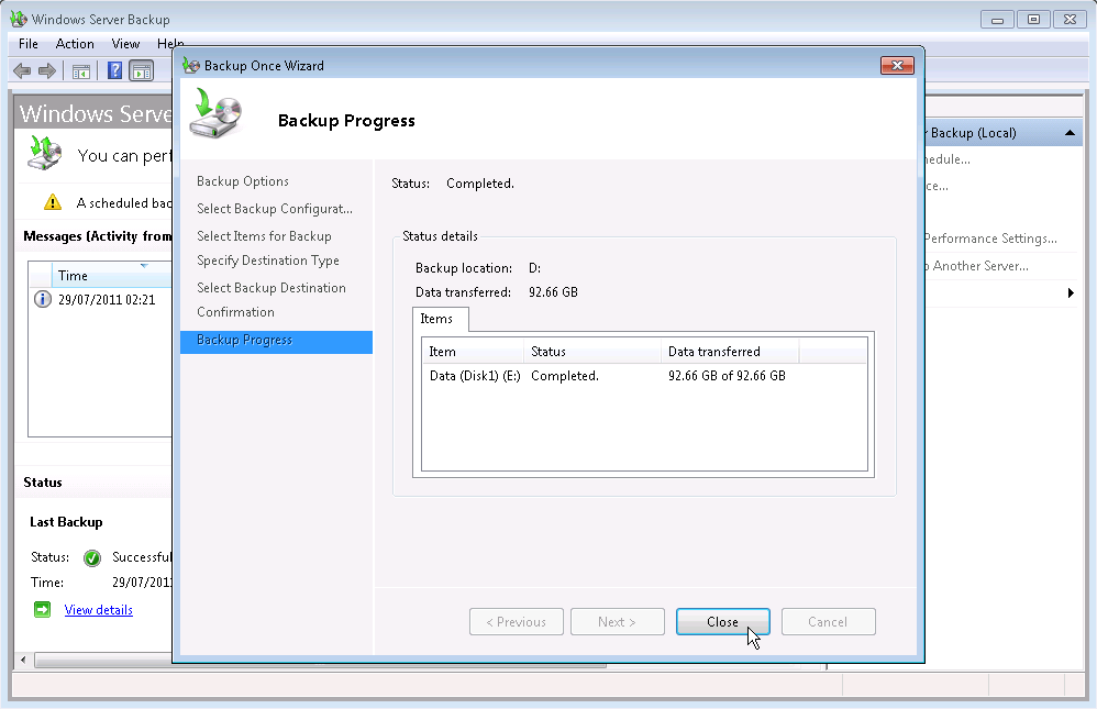 Sao lưu máy ảo với Windows Server 2008 R2 và Hyper-V