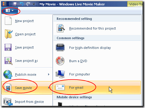 Chuyển đổi định dạng iPhone MOV video với Windows Live Movie Maker