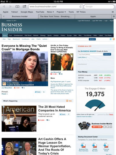 IOS 5 trên iPad không mượt giống iPhone