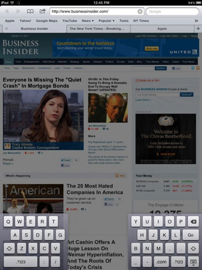IOS 5 trên iPad không mượt giống iPhone