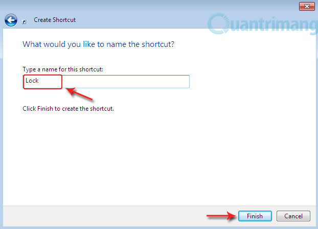 Tạo phím tắt để Lock máy tính bằng một cú Click