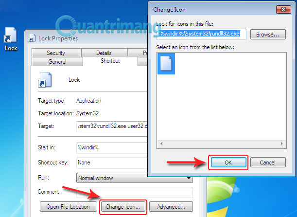 Tạo phím tắt để Lock máy tính bằng một cú Click