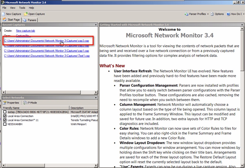Tìm hiểu về công cụ Microsoft Network Monitor