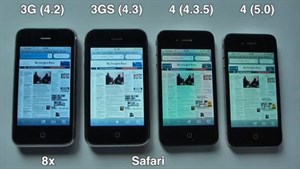 So sánh tốc độ iOS 5 với các phiên bản trước