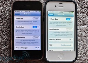 iPhone 4S không có nút tắt chế độ 3G