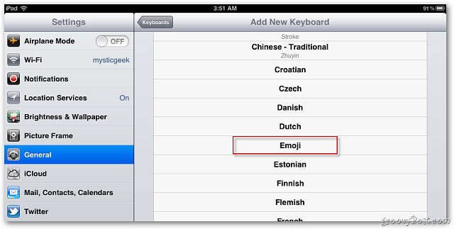 Kích hoạt và sử dụng chế độ Emoji Keyboard trong iOS 5