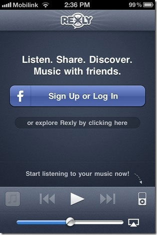 Nghe nhạc thông qua mạng xã hội trên iPhone