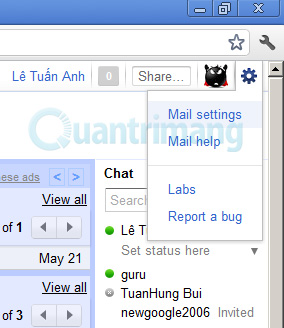 Kết hợp tài khoản email khác với Google Apps trong Gmail