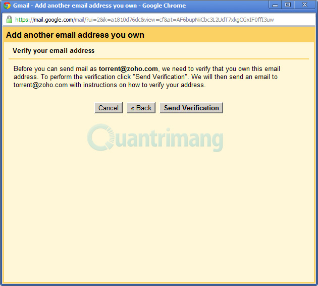 Kết hợp tài khoản email khác với Google Apps trong Gmail