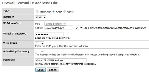Hướng dẫn cấu hình pfSense 2.0 Cluster sử dụng CARP