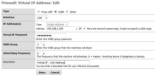 Hướng dẫn cấu hình pfSense 2.0 Cluster sử dụng CARP