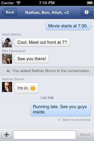 Facebook Messenger đã chạy trên iPhone 5