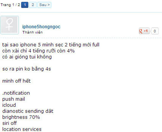 Người dùng phàn nàn iPhone 5 ngốn pin