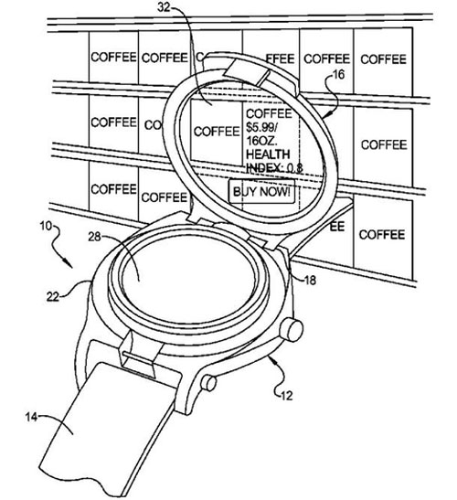 Google lại gây tò mò với bằng sáng chế đồng hồ mới