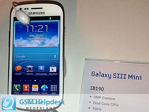Galaxy S III Mini lộ ảnh và cấu hình trước ngày ra mắt